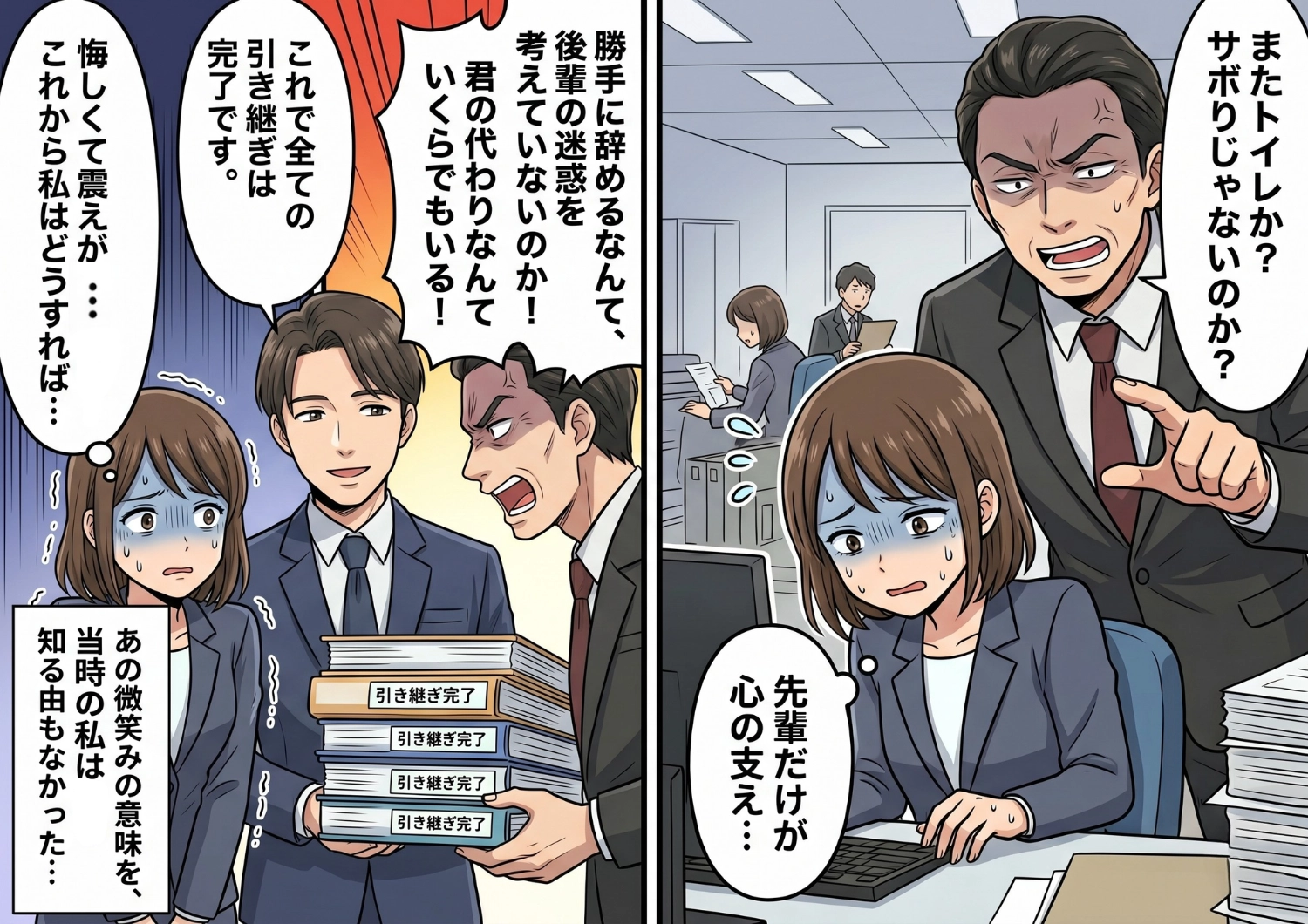 トイレに行くのも「サボり？」と疑うネチネチ上司。信頼していた先輩まで辞めた職場・・・しかしその後、上司に待っていた衝撃の末路とはのメイン画像
