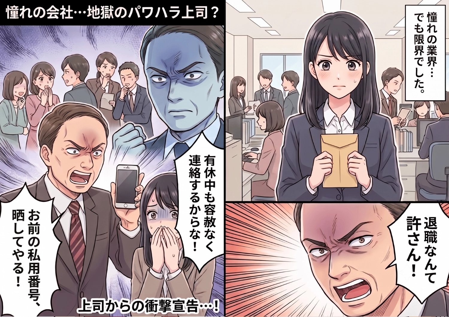 「有休中も遠慮なく連絡するから!」退職を機に私用番号を社内メーリスに晒すという上司の最低な嫌がらせ・・・しかし、この後思いもよらない事態に発展する!?のメイン画像
