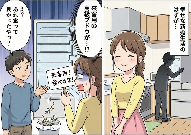 後編／「美味しそうだったからつい食べちゃった」家にあるものは残さず食べる食い尽くし系旦那！いくら注意しても悪びれることなく、来客用の高級フルーツも完食！？我慢できなくなった私はある人を読んで公開説教！のメイン画像