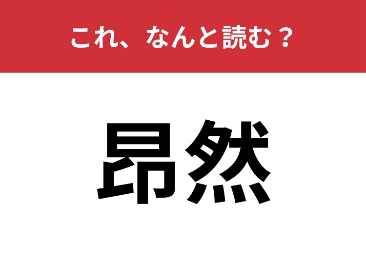 【昂然】はなんと読む?正しく読めている人は少ないかも?のメイン画像