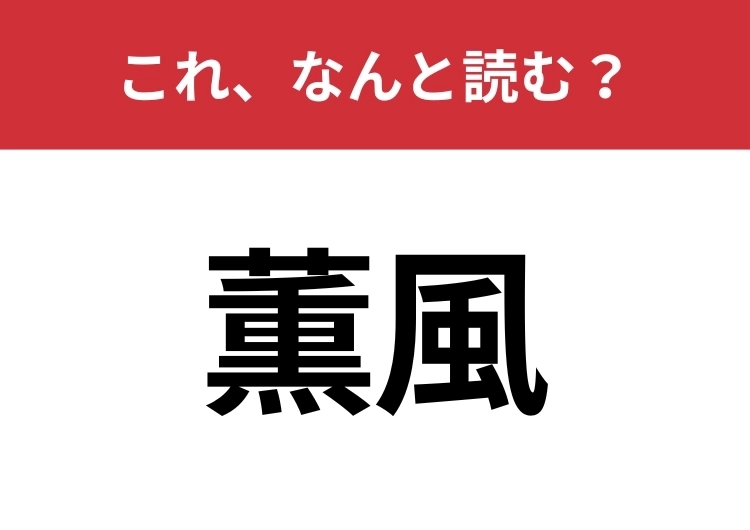 【薫風】はなんと読む?知っていたら博識!のメイン画像