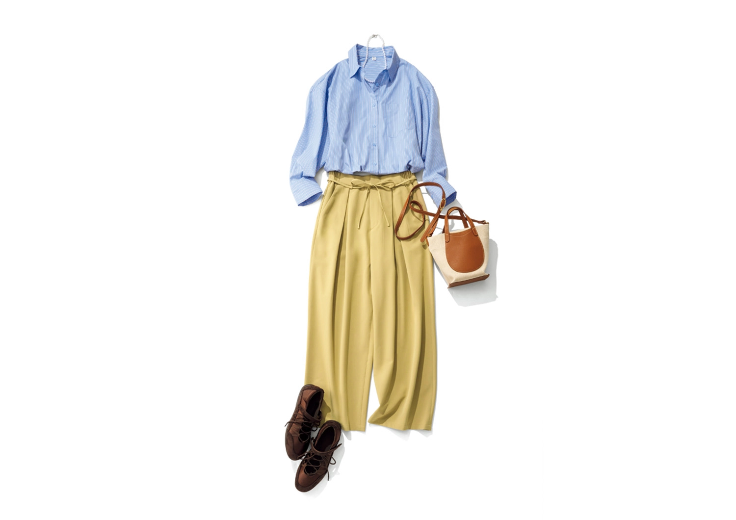 トレンドストライプシャツでシゴデキ風♡洗練配色でつくるスマート通勤コーデ【毎日コーデ】