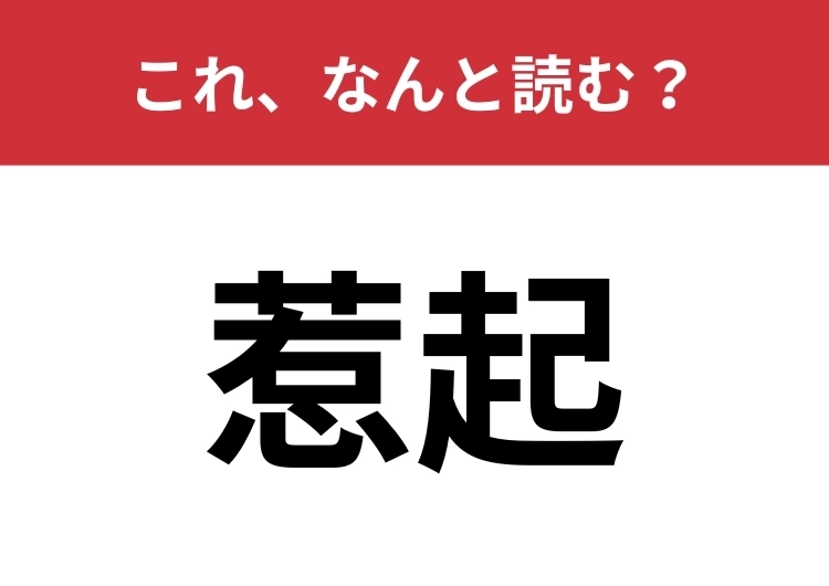 【惹起】はなんと読む?予想できない読み方かも?のメイン画像