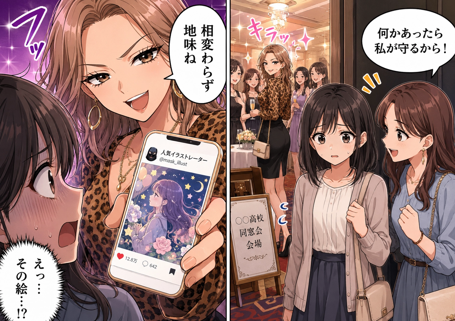 【スカッと】「地味で取り柄がない」といじめた同級生に再会！→顔面蒼白にさせた、同窓会でのマウントを撃退した一言のメイン画像