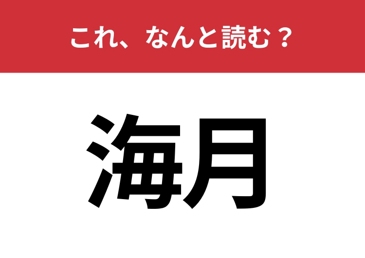 【海月】はなんと読む？海にいるある生き物です！