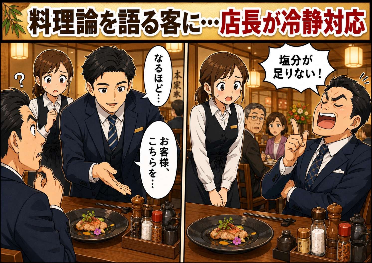 後編／「俺の舌は正確だ！味が全くしないぞ！」自称グルメのクレーマー客が店内で大暴れ。店長を呼び出し説教を始めた直後、まさかの展開に！？のメイン画像