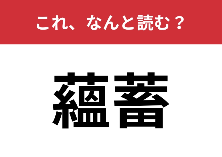【蘊蓄】はなんと読む？きっと一度は聞いたことがあるはず！