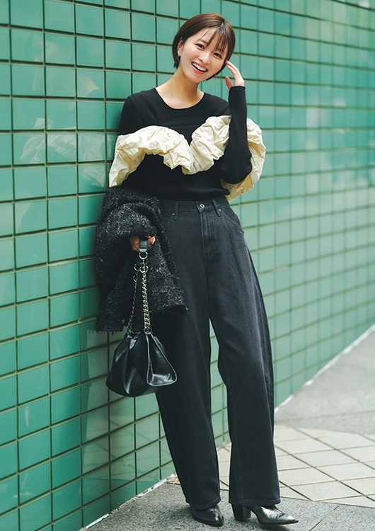 「ブラック」はモードな甘さを加えてnotマンネリ