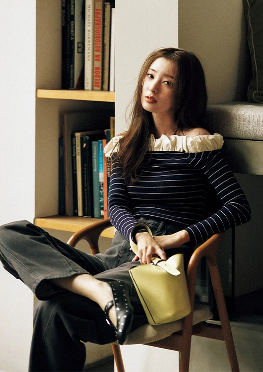 ボーダー×デニムの王道カジュアル