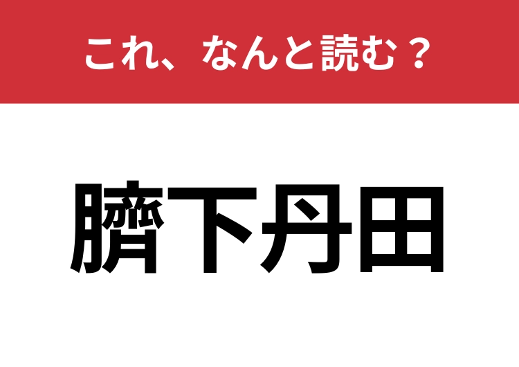 【臍下丹田】はなんと読む？生命力の要！のメイン画像