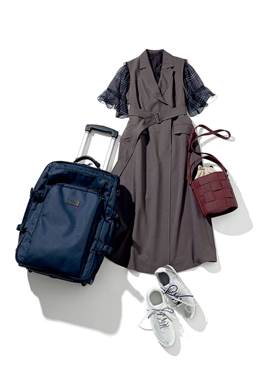 優秀ジレワンピでつくるこっくりカラー休日コーデ