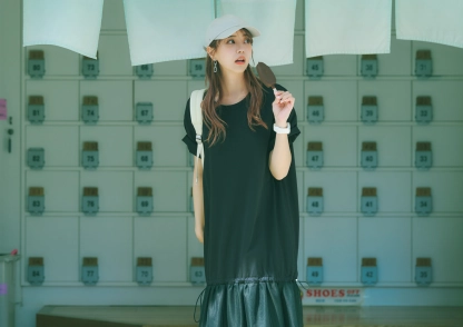 スポーティーMIXで今どきに♡ダサ見えしない「Tシャツワンピ」着回しコーデ