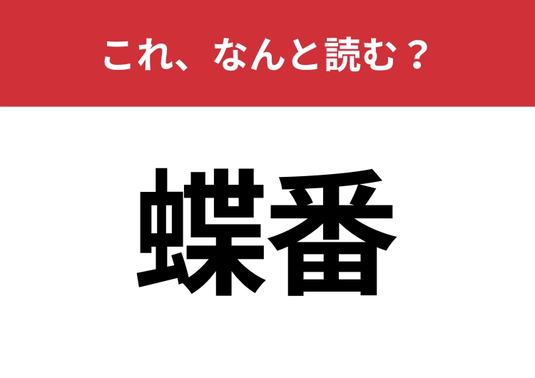 【蝶番】はなんと読む？「番」の読み方が特殊です！