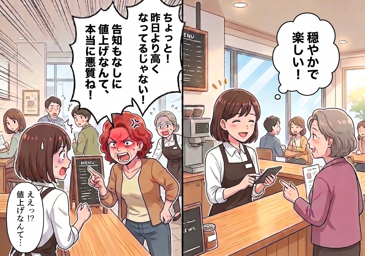 「いつもと同じコーヒーなのに高すぎる！」駅前のカフェで突然激怒し始めたクレーマー客。いくら説明しても聞く耳を持たない彼女に、予期せぬ人物が放った衝撃の一言とは？のメイン画像