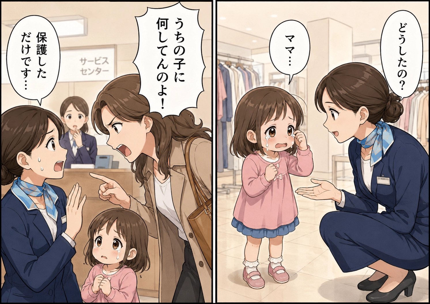 「誘拐犯!」デパートで迷子を保護しただけなのに、母親がまさかの大激怒。私が悪者に・・・も、ある人物の一言で状況が一変のメイン画像