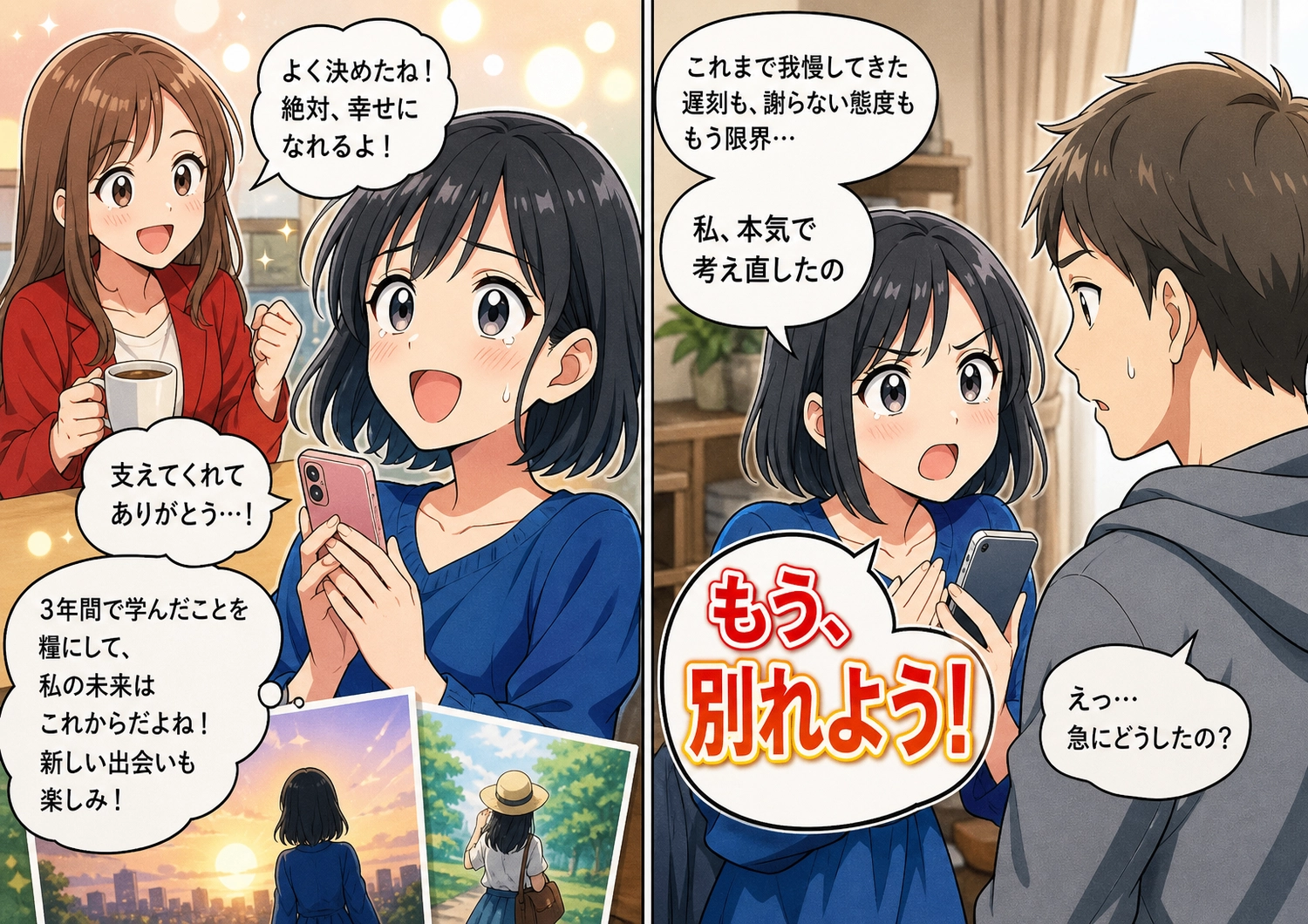 後編／彼の度重なる遅刻と謝罪なしに不満爆発、関係の見直しを決意した彼女の物語のメイン画像