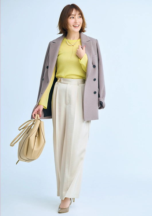 【毎日コーデ】とろみパンツ&華奢パンプスで端正なジャケットを程よく甘く 【毎日コーデ】とろみパンツ&華奢パンプスで端正なジャケットを程よく甘く