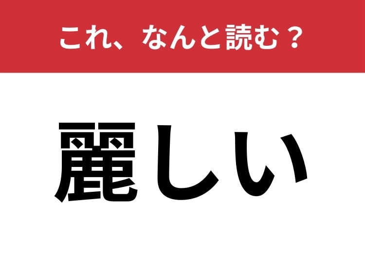 【麗しい】はなんと読む？人の「美しさ」を表します！のメイン画像