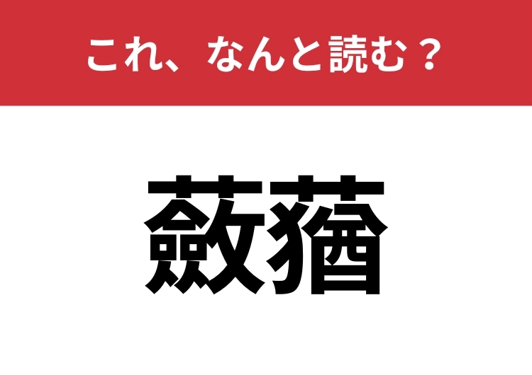 【蘞蕕】はなんと読む？知っていたら博識！のメイン画像
