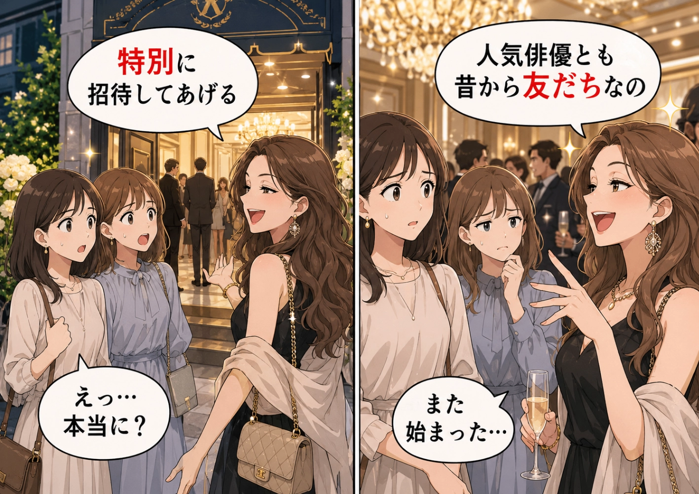 人脈自慢が止まらない知人の高級パーティーに招待されたら・・・豪華絢爛な会場で目撃した「違和感の正体」と衝撃の結末のメイン画像