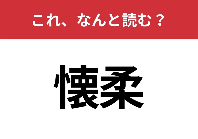 【懐柔】はなんと読む？意外と知らない読み方！のメイン画像