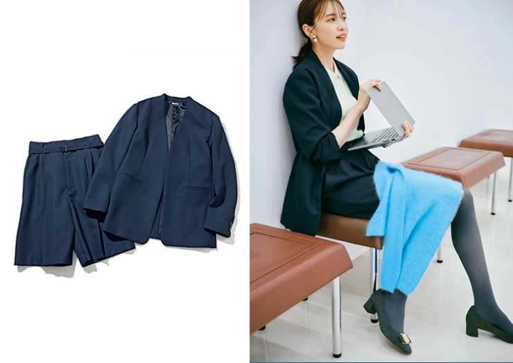 ジャケット&ショートパンツセットアップ