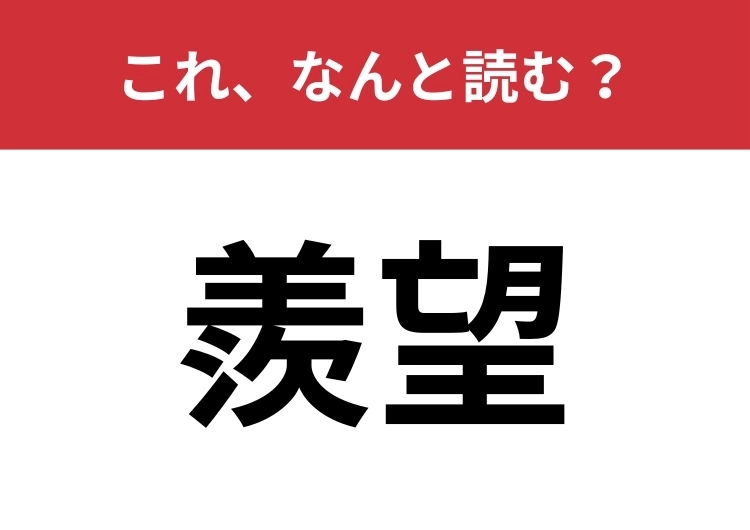【羨望】はなんと読む？「せんぼう」「せんもう」どっちが正しい？のメイン画像