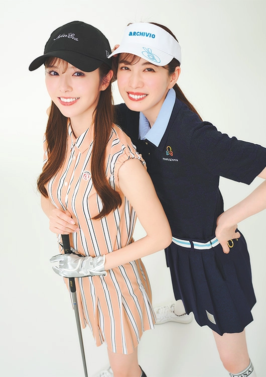 宮田聡子　鈴木ゆうか　ゴルフウェア