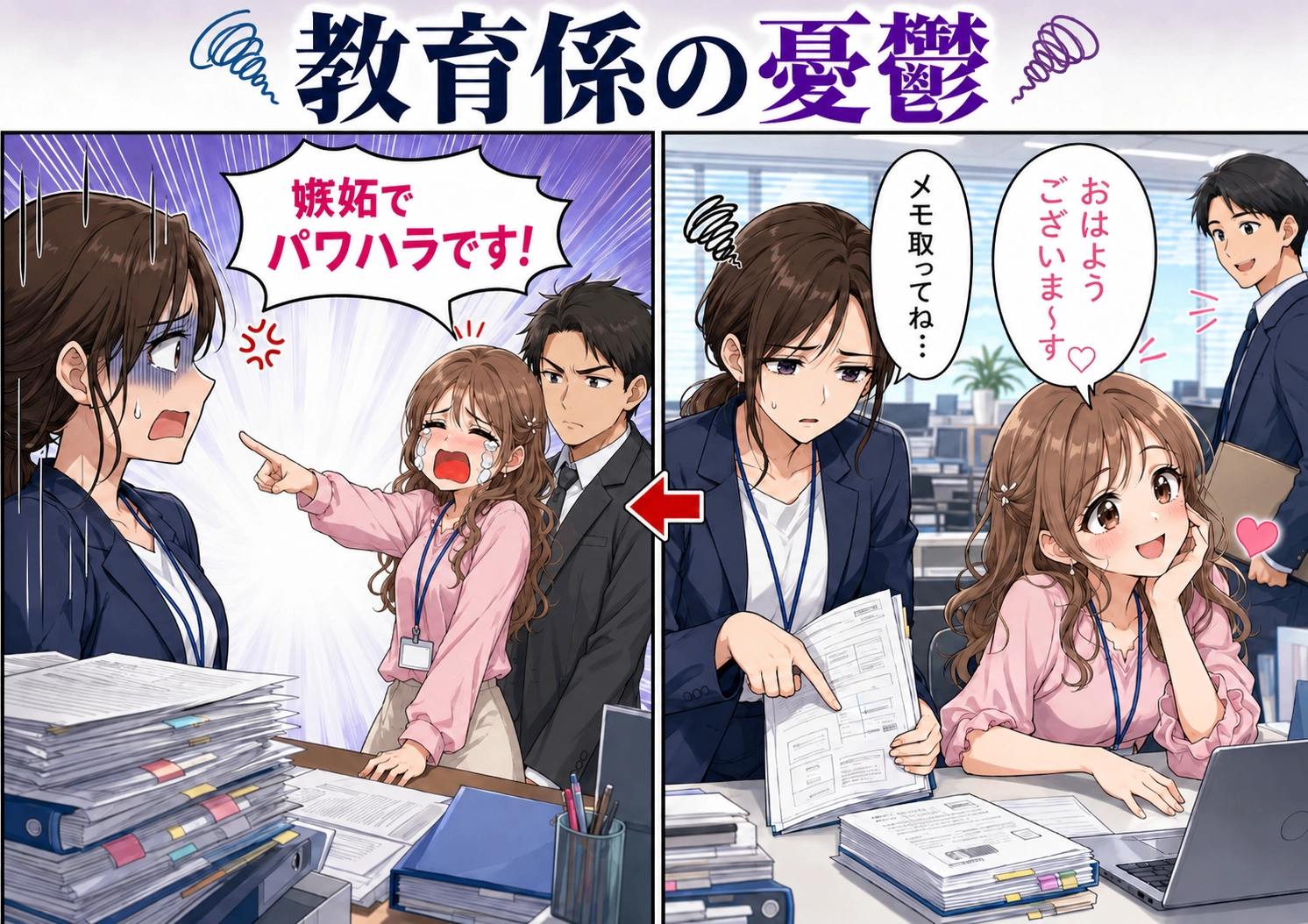 【モンスター新入社員】仕事をせず男性社員に媚びるだけの新人。注意しても周囲は彼女の味方で孤立する私・・・も、まさかの人物が救ってくれた話のメイン画像