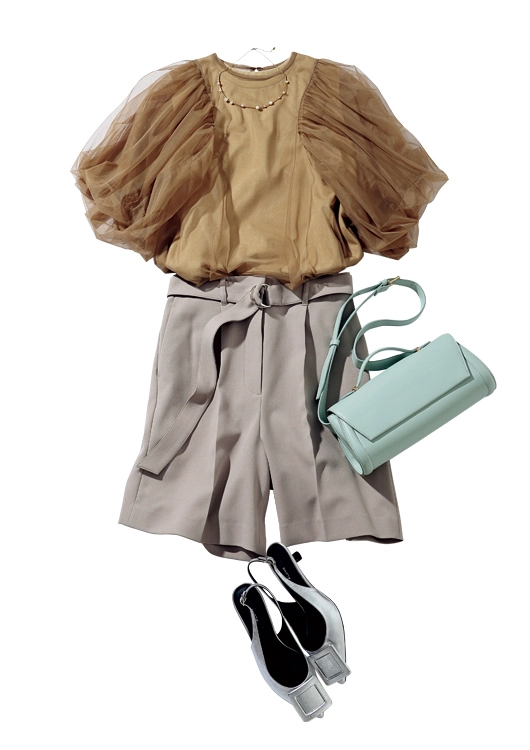 ラフだけど手抜きに見えないハーフパンツスタイル