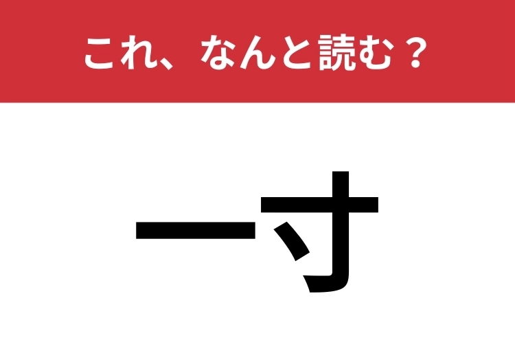 【一寸】はなんと読む？「いっすん」以外の読み方は？のメイン画像