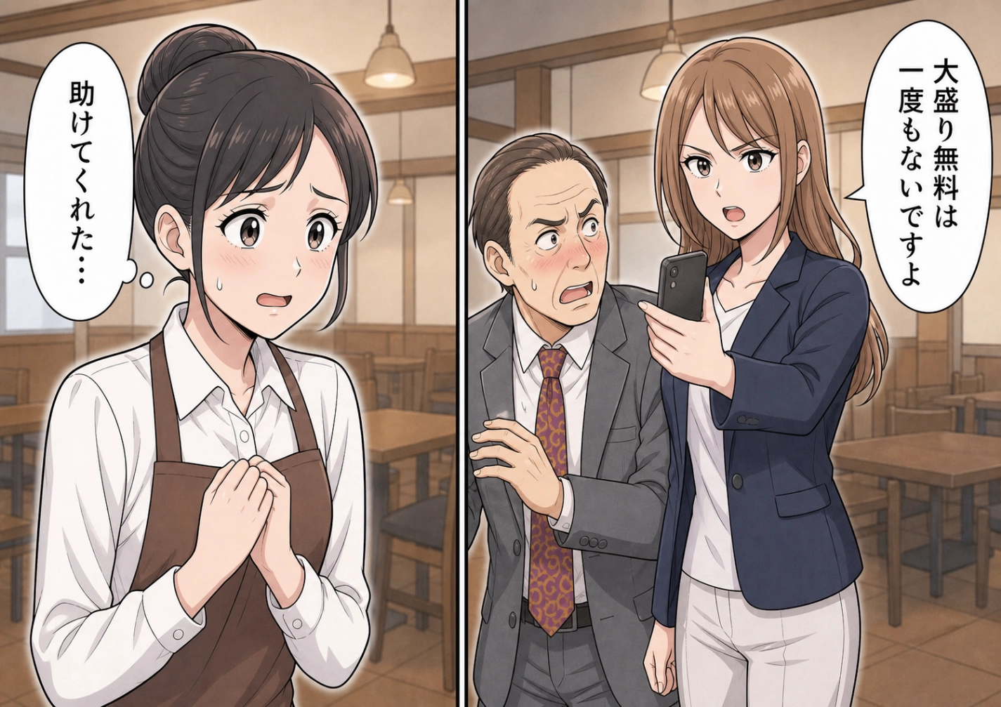後編/「前まで大盛り無料だっただろ!今日もタダにしろ」一度もやっていないサービスを毎日言い張るセコい客!ランチのピークに怒鳴り散らし→行列に並んでいた常連の女性がすっと前に出て・・・のメイン画像
