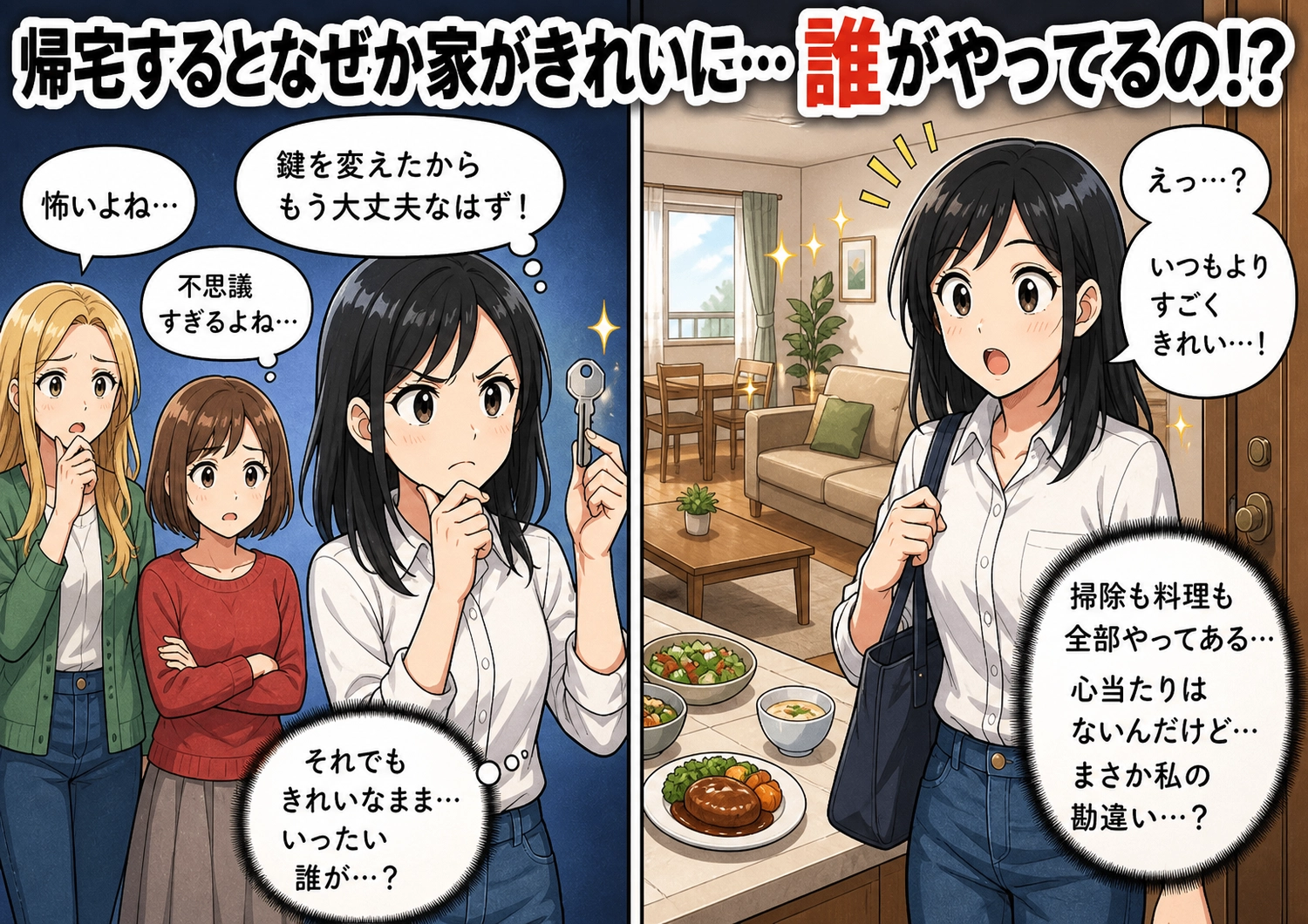 帰宅するたびに見つかる謎の家事の痕跡・・・意外な援助者の正体とは?のメイン画像