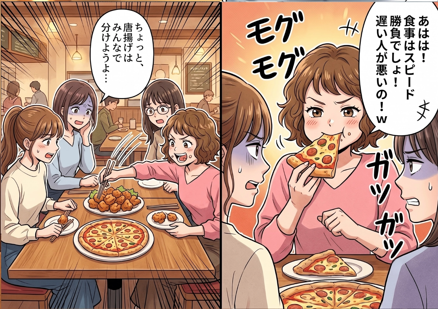 「食事は戦争だからw」とシェア用メニューを一人で食い尽くす強欲な友人。何度注意しても直らない彼女に、私たちが仕掛けた予想外の反撃とは・・・?のメイン画像