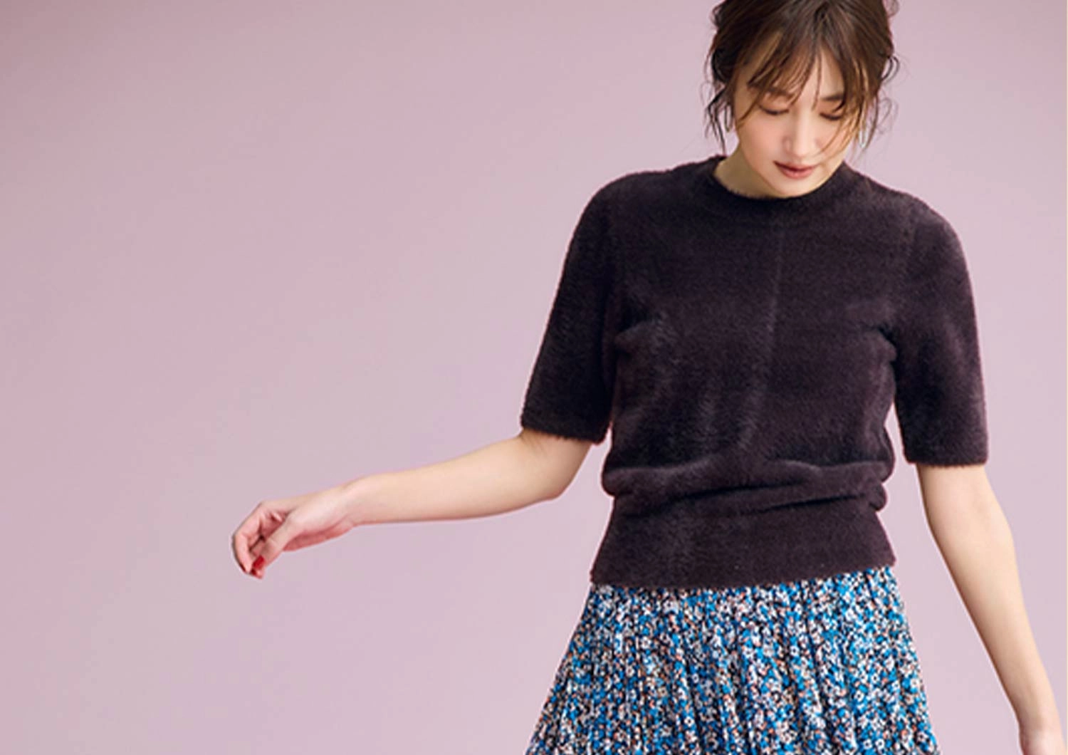 花柄はヴィンテージライクにして更新！大人の通勤コーデ【毎日コーデ】