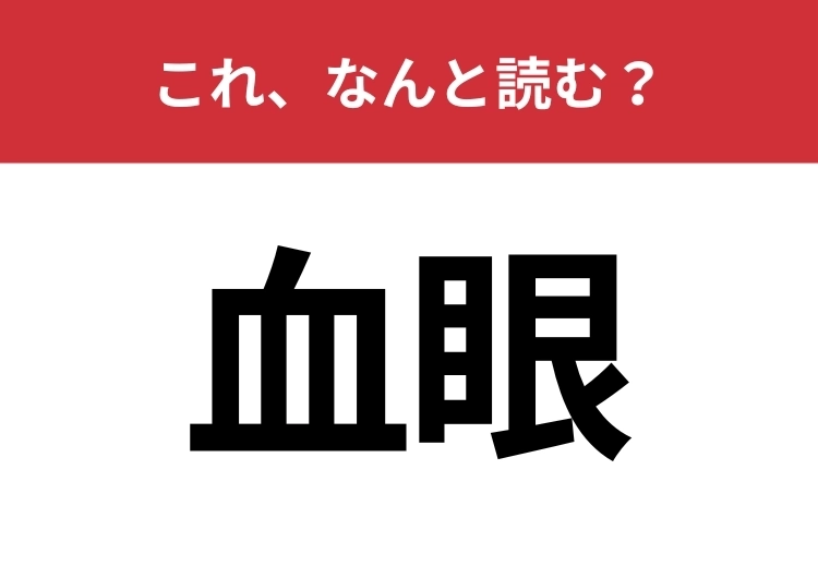 【血眼】はなんと読む？必死な様子を表すひらがな四文字の言葉！のメイン画像