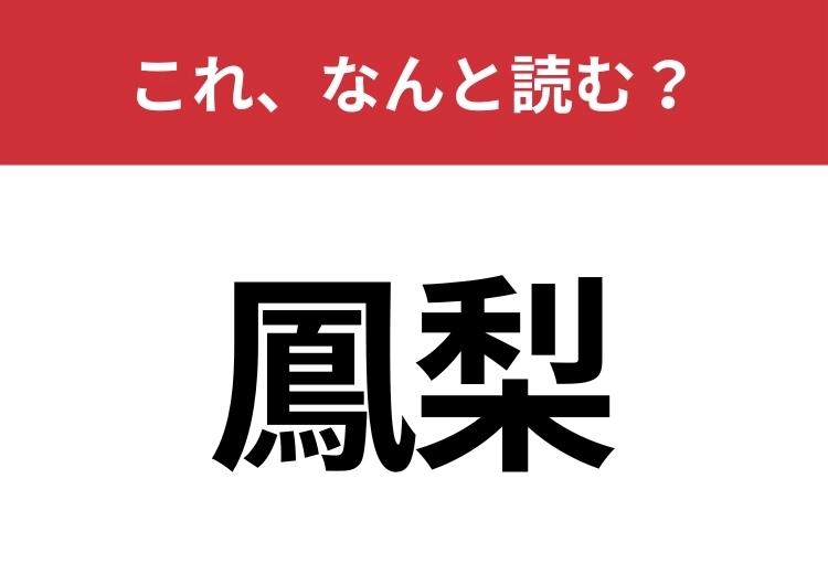 【鳳梨】はなんと読む？トゲトゲなフルーツのこと！のメイン画像