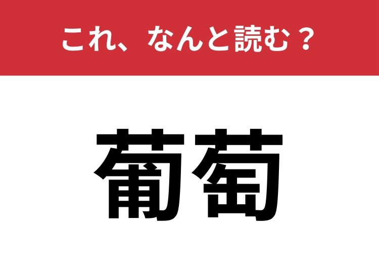 【葡萄】はなんと読む？秋の味覚の果物！