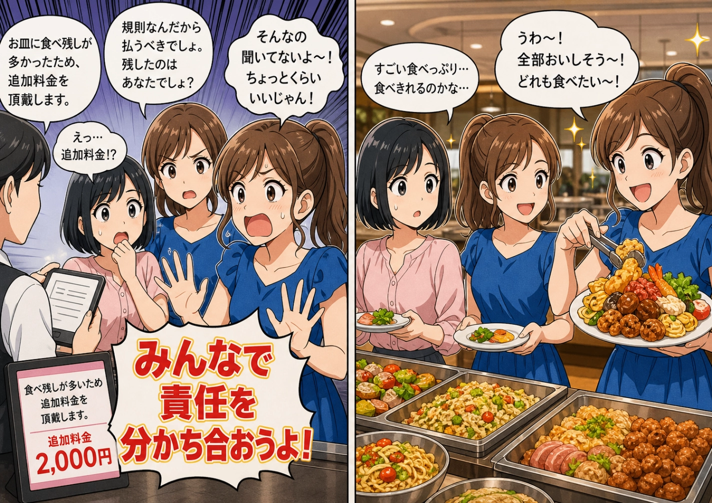 ビュッフェでの思わぬトラブル!友人の行動に全員が困惑のメイン画像