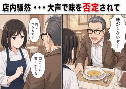 「味がしない!俺の舌は正確なんだぞ」毎週土曜に来ては嫌味を言い、ついに店長の私を呼びつけて満席の店内で20分も説教した自称グルメ客!口コミに書くと脅された翌週、私がテーブルに並べたのは・・・