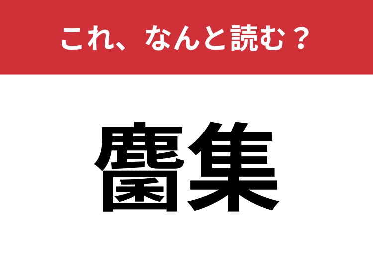 【麕集】はなんと読む？「群がる」を言い換えると？