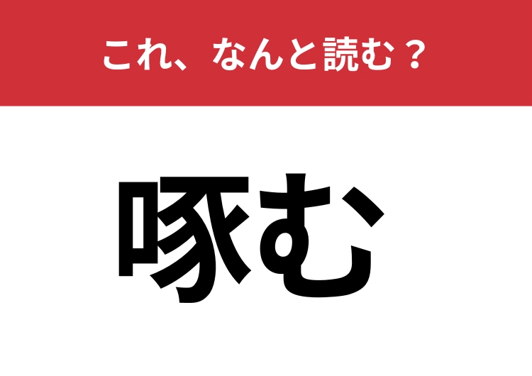【啄む】はなんと読む？鳥の行動に関する言葉です！