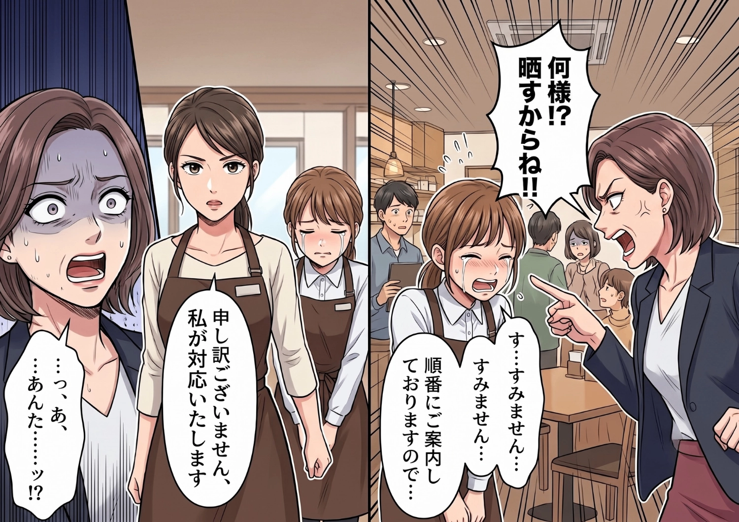 「誰よりも私を優先しなさいよ!」混雑するカフェで同僚に詰め寄る最悪なクレーマー。見かねて私が対応に出た途端、なぜか相手の顔色が変わって・・・!?のメイン画像