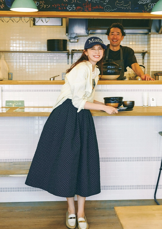 毎日コーデ 宮田聡子 シャツ×スカート