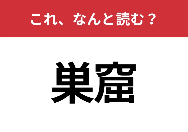 【巣窟】はなんと読む？見た目から意味を想像してみよう！のメイン画像