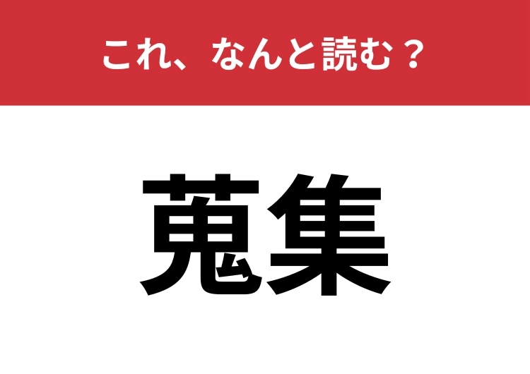 【蒐集】はなんと読む？他の表記なら知っている言葉かも？のメイン画像