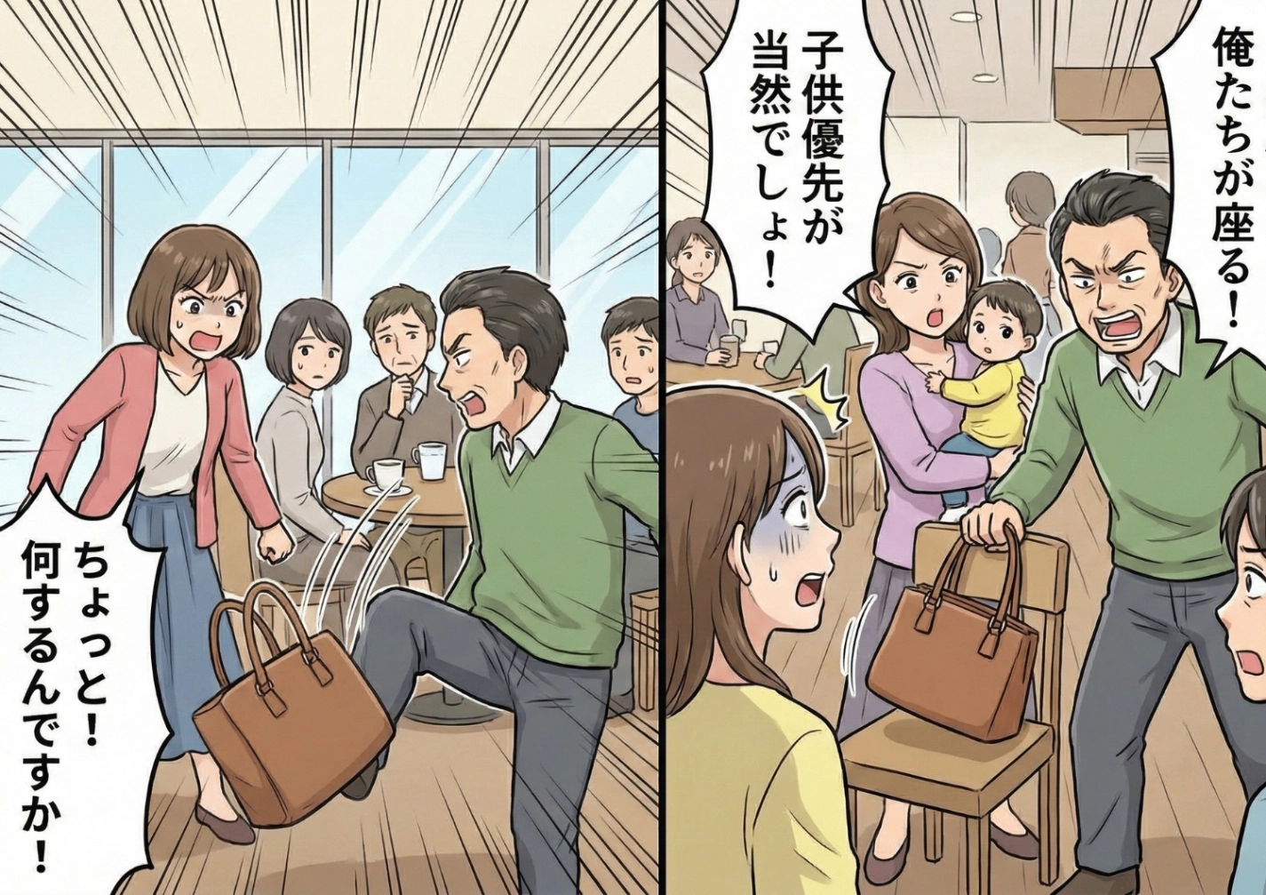 「子どもを優先するのは当然でしょ！」子どもを理由に行列に割り込む子連れ様。私たちの席を奪おうとすると、近くにいたある人物がネットの力を使って撃退！？のメイン画像