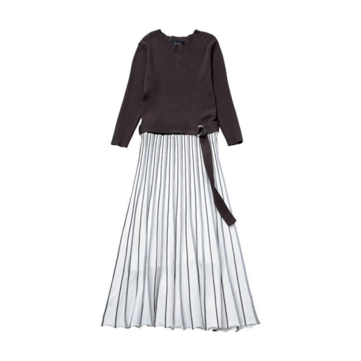  ジャスグリッティーのニットワンピース